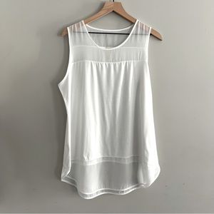 Chicos White Layering Tank size 3